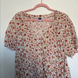 Old Navy Floral Orange Summer Dress